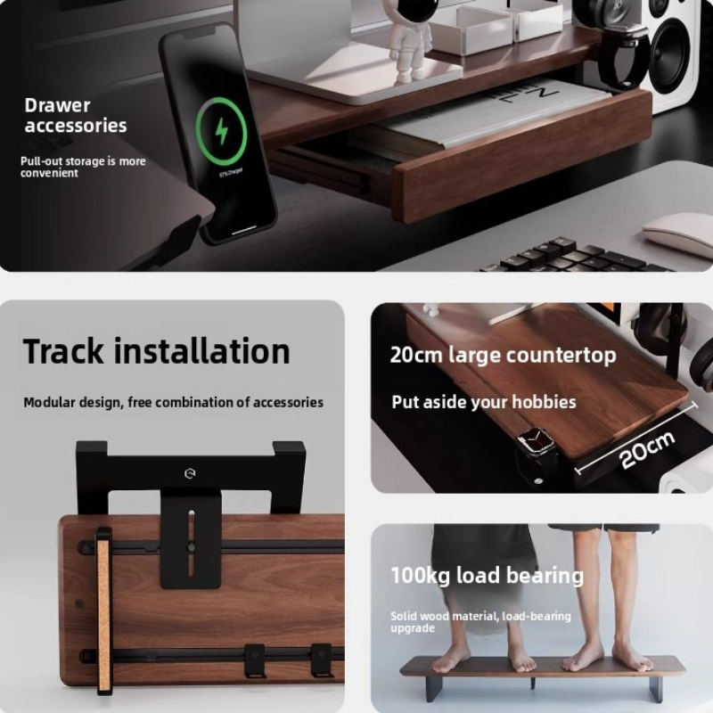 Laptop Accessories Organizer - Boîte de rangement métallique pour moniteur