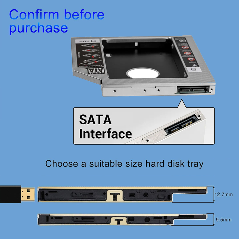 Adaptateur de caddie HDD SSD,  - Laptop Accessories Organizer avis et prix