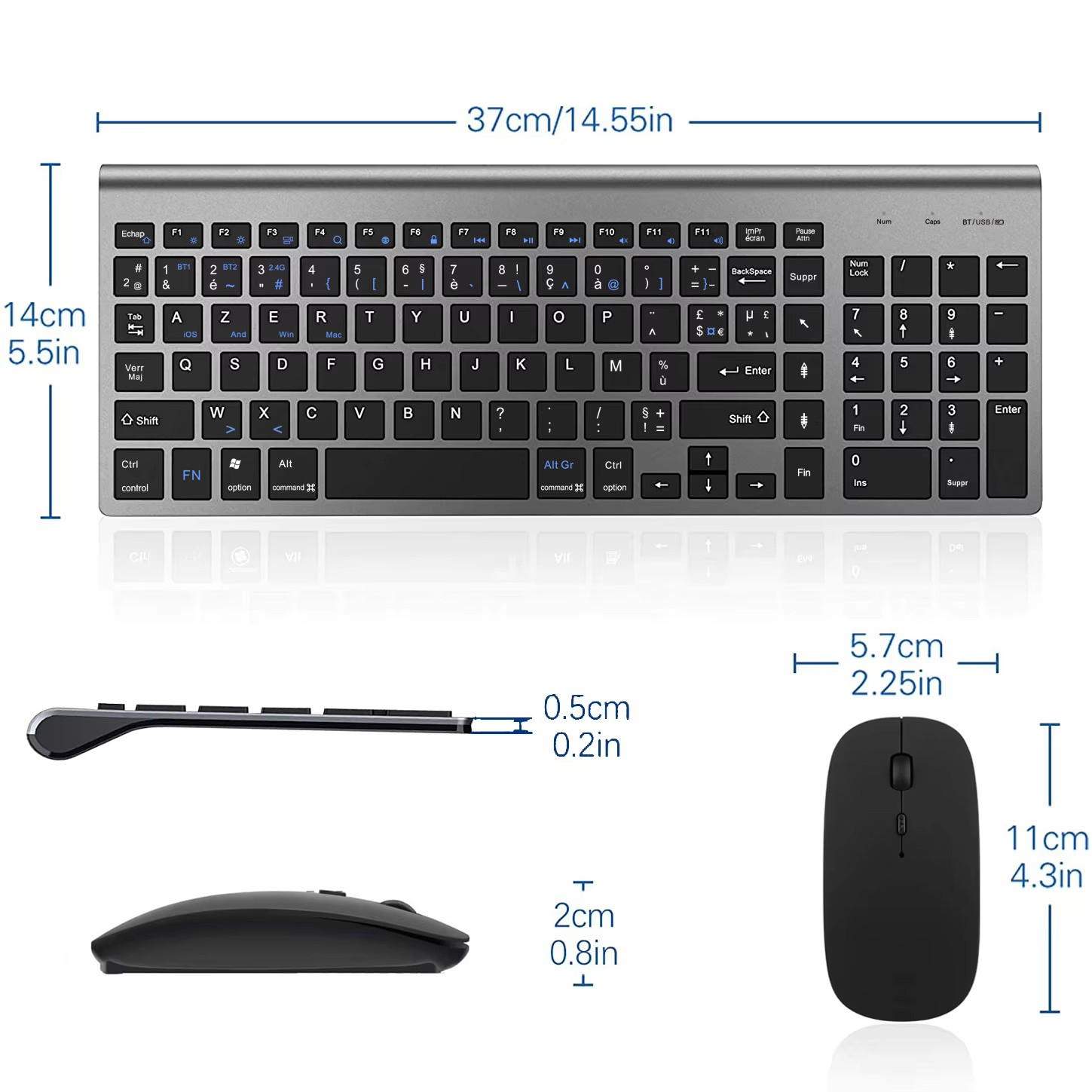 Clavier et souris Bluetooth et - Laptop Accessories Combo avis et prix