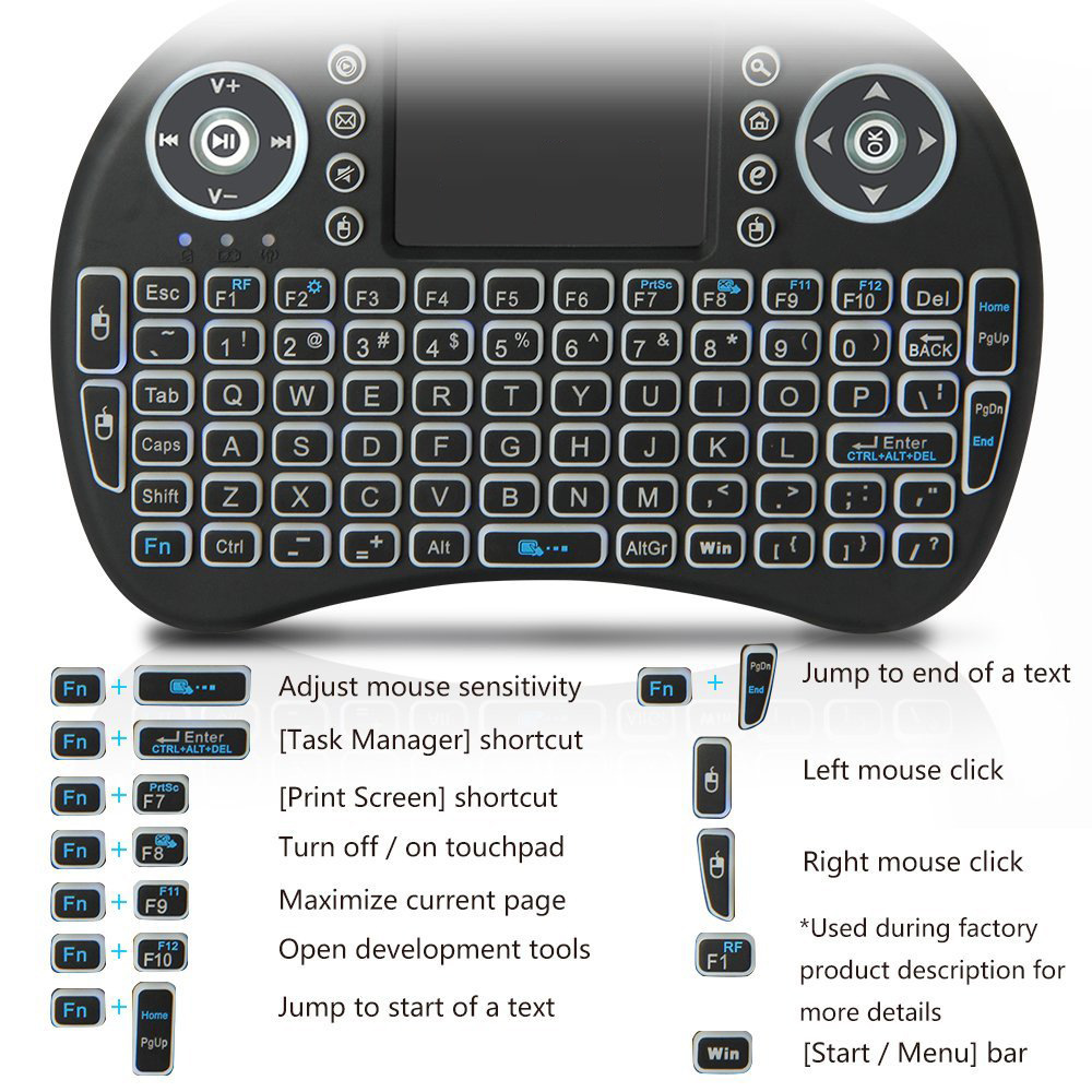 Mini clavier sans fil rétroécl - Laptop Accessories Combo avis et prix